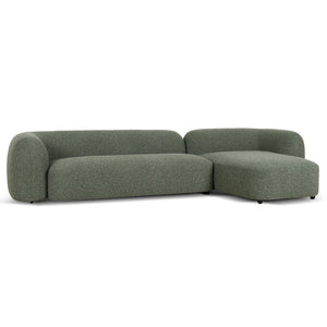 Solara 3 Seater Right Chaise Sofa - Amazon Green - Boho Bliss