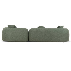 Solara 3 Seater Right Chaise Sofa - Amazon Green - Boho Bliss