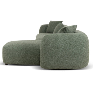 Solara 3 Seater Right Chaise Sofa - Amazon Green - Boho Bliss