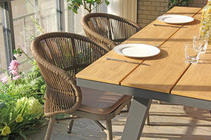 Solstice Outdoor Rect. Dining Table 1.8m - Charcoal - Boho Bliss