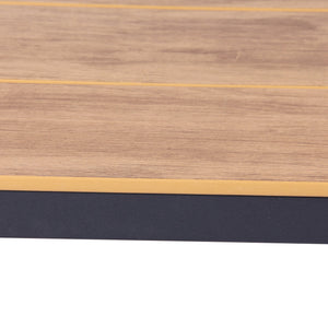 Solstice Outdoor Rect. Dining Table 1.8m - Charcoal - Boho Bliss