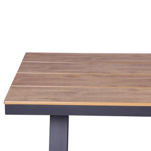 Solstice Outdoor Rect. Dining Table 2.3m - Charcoal - Boho Bliss