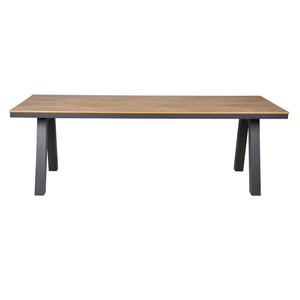 Solstice Outdoor Rect. Dining Table 2.3m - Charcoal - Boho Bliss