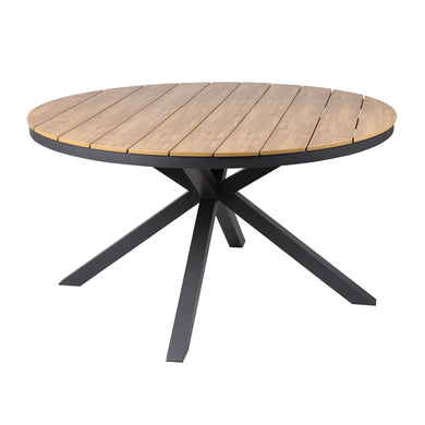 Solstice Outdoor Round Dining Table 1.4m - Charcoal - Boho Bliss