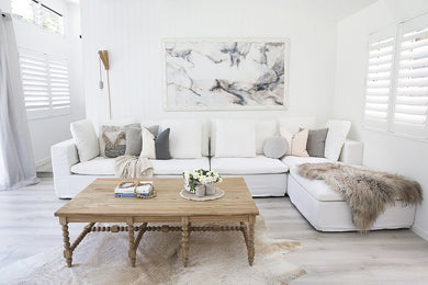 Stradbroke Rectangle Coffee Table - Plain Top - Boho Bliss