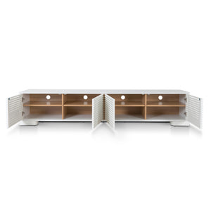 Sundara Entertainment Unit 2.3m - White - Boho Bliss
