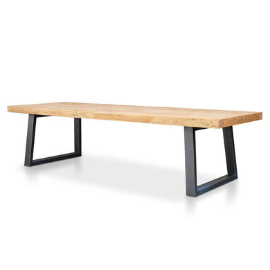 Tammi Reclaimed Elm Wood 3m Dining Table - Natural - Boho Bliss