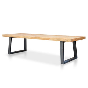 Tammi Reclaimed Elm Wood 3m Dining Table - Natural - Boho Bliss