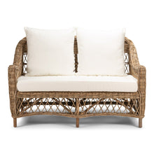 Load image into Gallery viewer, Tia 2 Seat Sofa - Kubu Grey with White Fabric - Boho Bliss