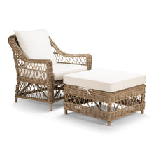Load image into Gallery viewer, Tia Arm Chair with Ottoman - Kubu Grey - Boho Bliss