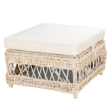Load image into Gallery viewer, Tia Ottoman - White Washed - Boho Bliss