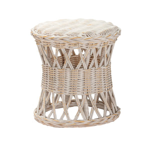 Tia Side Table - White Washed - Boho Bliss