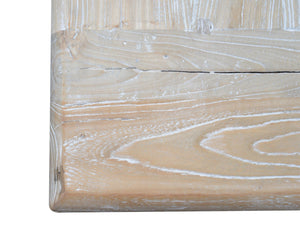 Titan Dining Table 1.98m - Rustic White Washed - Boho Bliss