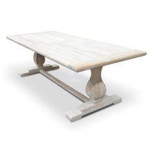 Load image into Gallery viewer, Titan Dining Table 1.98m - Rustic White Washed - Boho Bliss
