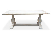 Load image into Gallery viewer, Titan Dining Table 1.98m - Rustic White Washed - Boho Bliss
