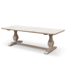 Load image into Gallery viewer, Titan Dining Table 2.4m - Rustic White Washed - Boho Bliss