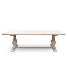 Load image into Gallery viewer, Titan Dining Table 2.4m - Rustic White Washed - Boho Bliss