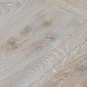 Titan Dining Table 2.4m - Rustic White Washed - Boho Bliss