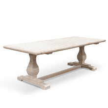 Load image into Gallery viewer, Titan Dining Table 2.4m - Rustic White Washed - Boho Bliss