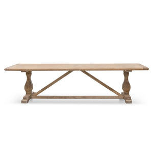 Titan Dining Table 3m - Rustic Natural - Boho Bliss