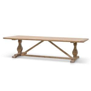 Titan Dining Table 3m - Rustic Natural - Boho Bliss