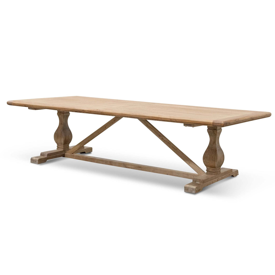 Titan Dining Table 3m - Rustic Natural - Boho Bliss