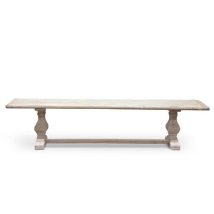 Titan Wood Bench 2m - White Washed - Boho Bliss