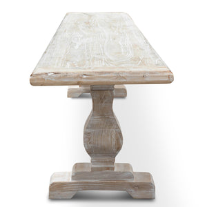 Titan Wood Bench 2m - White Washed - Boho Bliss