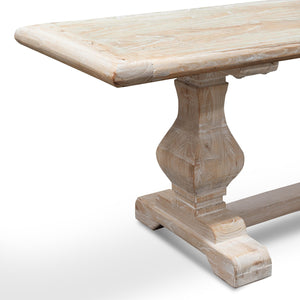 Titan Wood Bench 2m - White Washed - Boho Bliss