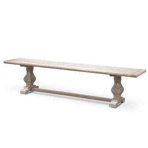 Titan Wood Bench 2m - White Washed - Boho Bliss