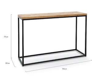Tofa Console Table - European Oak - Boho Bliss