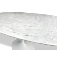 Load image into Gallery viewer, Tulip Marble Dining Table 2m (Round) - White Base - Boho Bliss