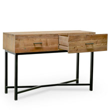 Load image into Gallery viewer, Utah Reclaimed Pine Console Table 1.2m - Black Base - Boho Bliss