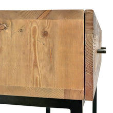 Load image into Gallery viewer, Utah Reclaimed Pine Console Table 1.2m - Black Base - Boho Bliss