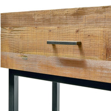 Load image into Gallery viewer, Utah Reclaimed Pine Console Table 1.2m - Black Base - Boho Bliss