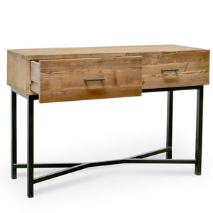 Utah Reclaimed Pine Console Table 1.2m - Black Base - Boho Bliss