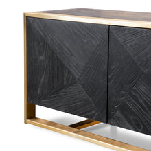 Load image into Gallery viewer, Vintage Entertainment Unit 2.2m - Gold &amp; Black - Boho Bliss