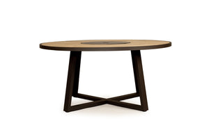Watego Outdoor Round Dining Table 1.6m - Black - Boho Bliss
