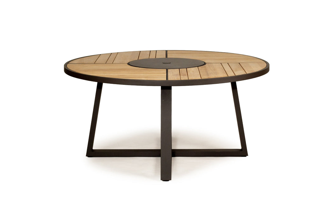 Watego Outdoor Round Dining Table 1.6m - Black - Boho Bliss