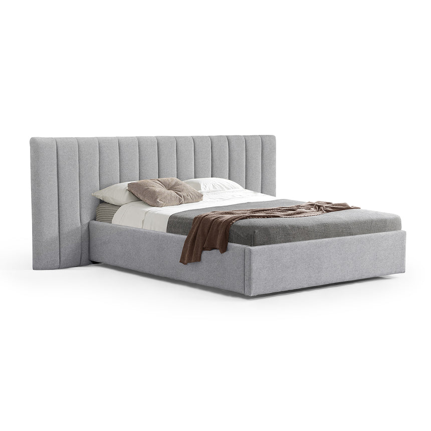 Westridge Queen Bed (with storage) - Spec Grey - Boho Bliss
