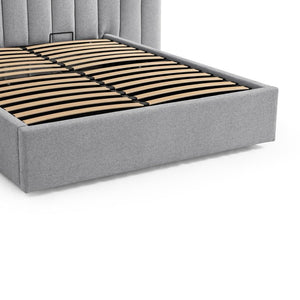 Westridge Queen Bed (with storage) - Spec Grey - Boho Bliss