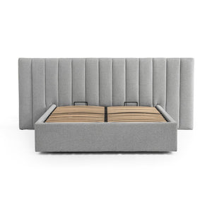 Westridge Queen Bed (with storage) - Spec Grey - Boho Bliss