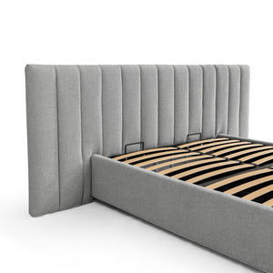 Westridge Queen Bed (with storage) - Spec Grey - Boho Bliss