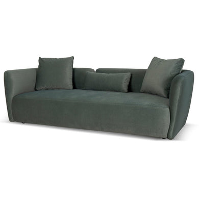 Willian 3 Seater Fabric Sofa - Burnt Green - Boho Bliss