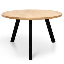 Load image into Gallery viewer, Willow Round Dining Table 1.25m - Natural/Black - Boho Bliss