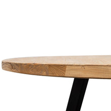 Load image into Gallery viewer, Willow Round Dining Table 1.25m - Natural/Black - Boho Bliss
