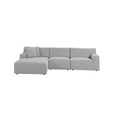 Willowmaze 3 Seater Left Chaise Sofa - Clay Grey - Boho Bliss