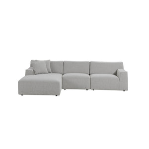 Willowmaze 3 Seater Left Chaise Sofa - Clay Grey - Boho Bliss