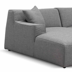 Willowmaze 3 Seater Left Chaise Sofa - Noble Grey - Boho Bliss
