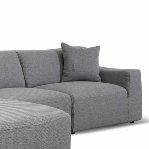 Willowmaze 3 Seater Left Chaise Sofa - Noble Grey - Boho Bliss